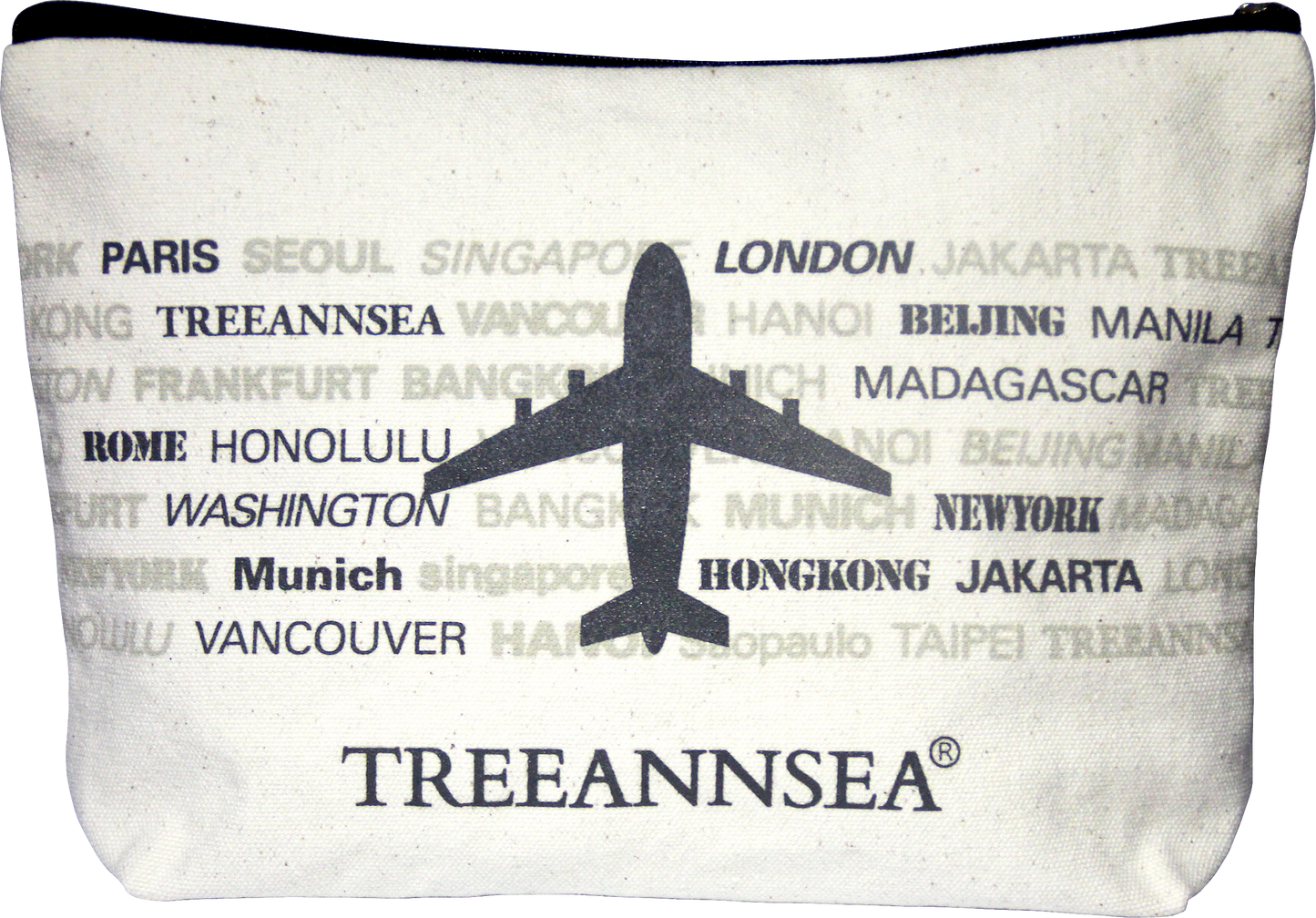 TREEANNSEA Flight Attendant City Cosmetic Pouch