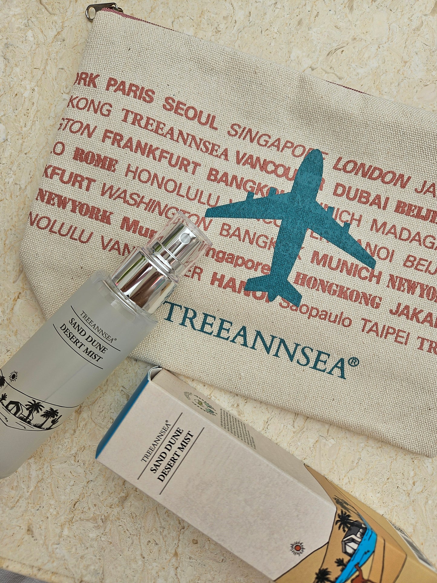 TREEANNSEA Flight Attendant City Cosmetic Pouch